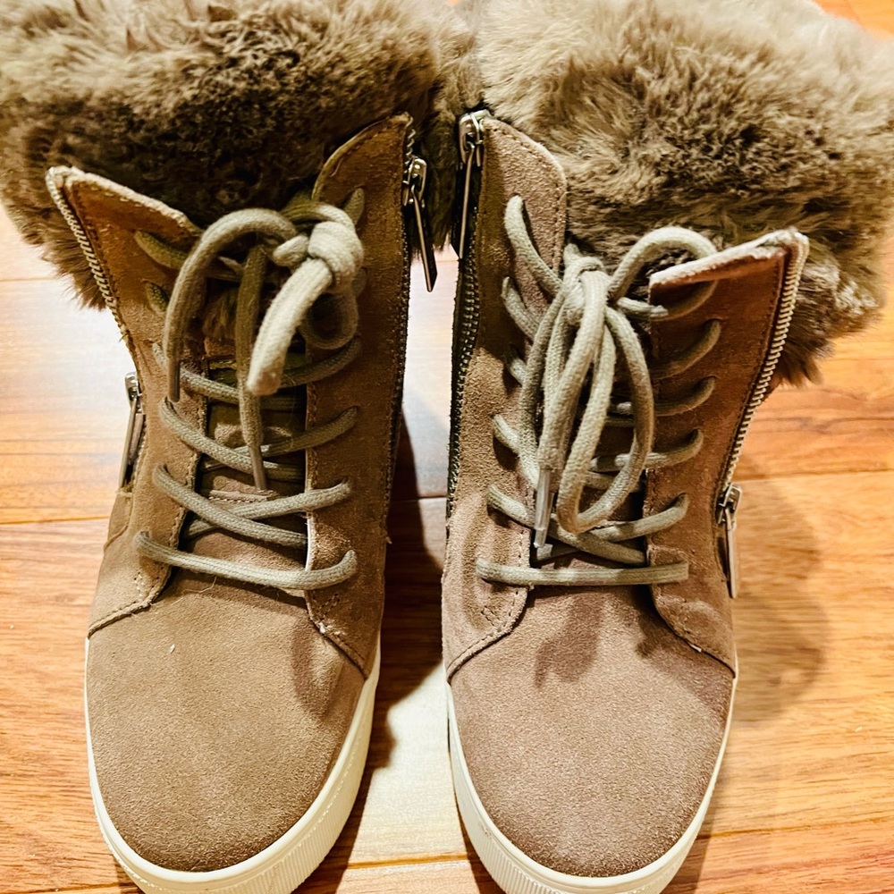 J/Slides Suede Sneaker Wedge Boot - image 1